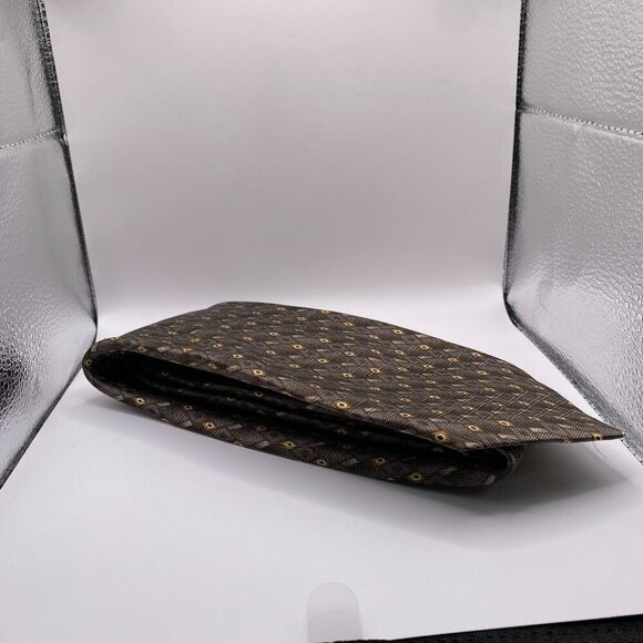 Vintage Today's Man 100% Silk Tan Gold & Blue Tie Made in Italy 60"x4" #386 - Picture 3 of 7